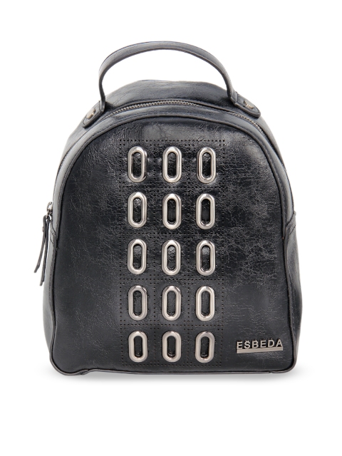 

ESBEDA Women Black Metallic Detail Backpack