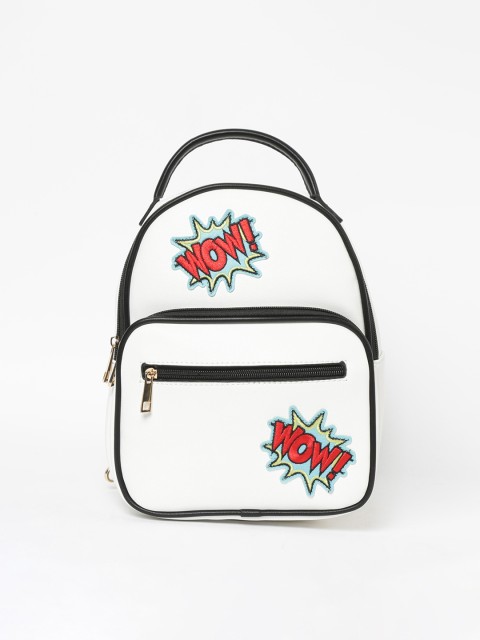 

Ginger by Lifestyle Women White Typography Backpack
