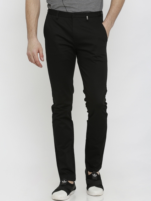 

Rex Straut Jeans Men Black Slim Fit Solid Regular Trousers