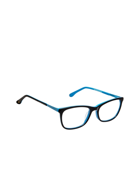 

David Blake Unisex Black & Blue Colourblocked Full Rim Rectangle Frames NEWDB1948