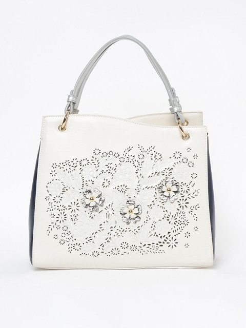 

Ginger by Lifestyle White Embellished Handheld Bag