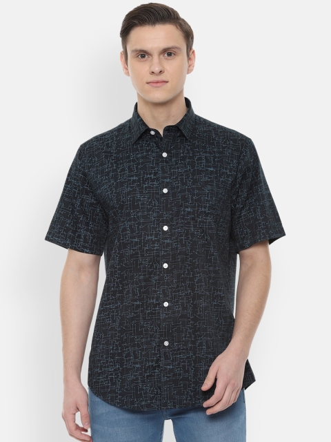 

Allen Solly Men Black Slim Fit Printed Casual Shirt