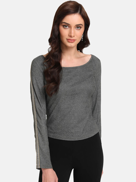 

Kazo Women Grey Self Design Top