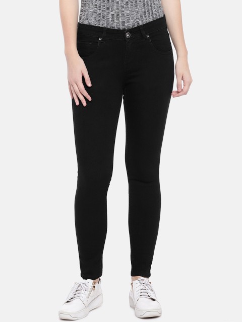 

High Star Women Black Slim Fit Mid-Rise Clean Look Stretchable Jeans