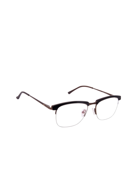 

David Blake Unisex Black Solid Half Rim Rectangle Frames NEWDB1621