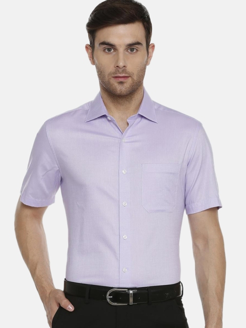 

Louis Philippe Men Purple Regular Fit Self Design Formal Shirt