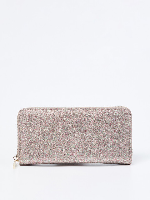 

Ginger by Lifestyle Women Gold-Toned Solid Zip Around Wallet