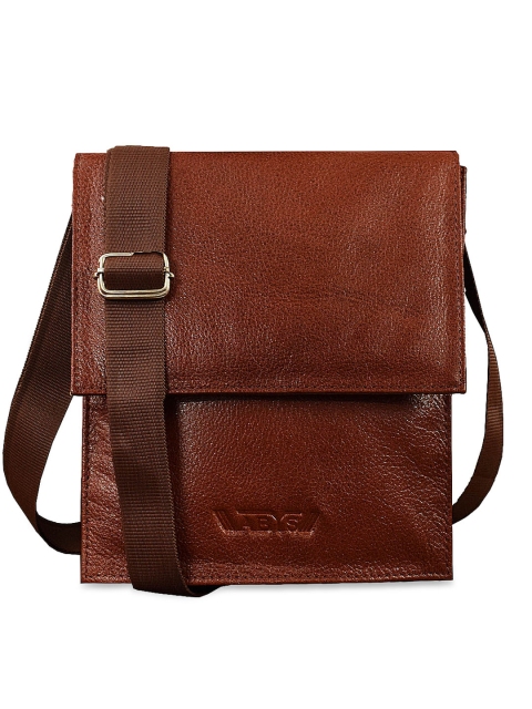

ABYS Men Brown Leather Solid Messenger Bag
