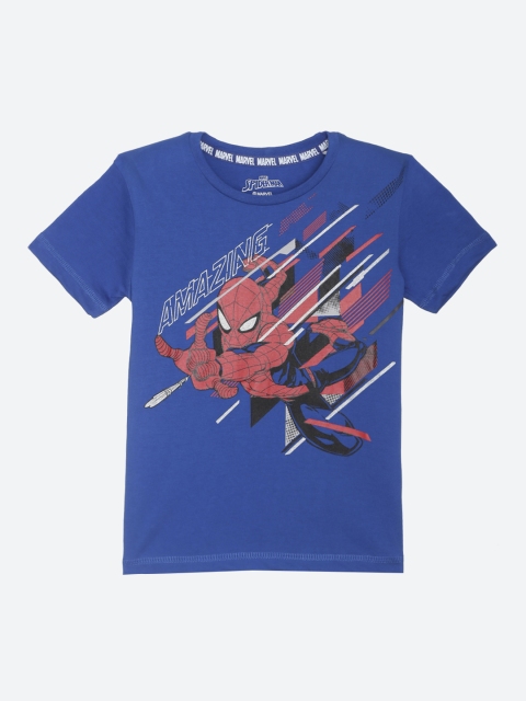 

Kids Ville Spiderman featured Blue Tshirt for Boys