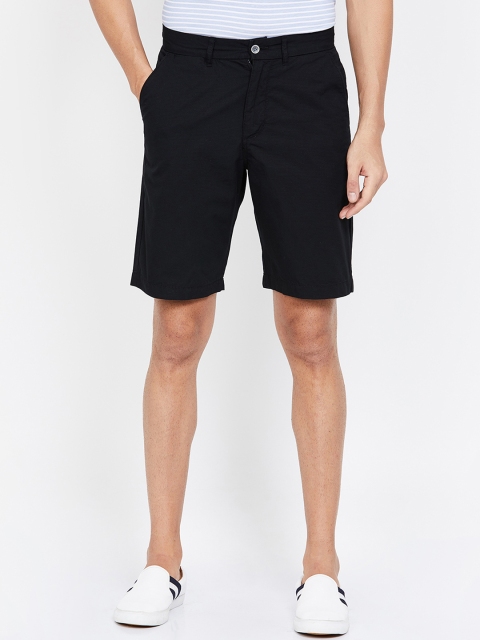 

CODE by Lifestyle Men Black Solid Regular Fit Regular Shorts