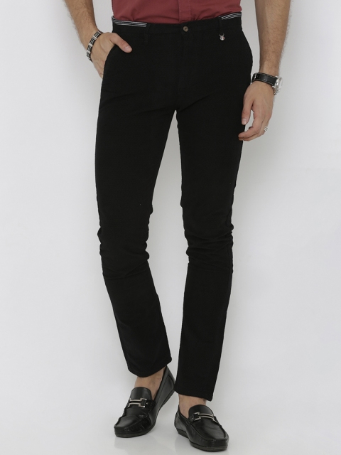 

Rex Straut Jeans Men Black Slim Fit Solid Regular Trousers