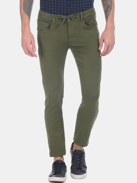 

Colt Men Olive Green Regular Fit Mid-Rise Clean Look Stretchable Jeans