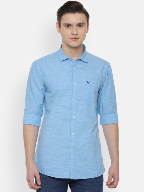 

Solly Jeans Co. Men Blue Regular Fit Solid Casual Shirt