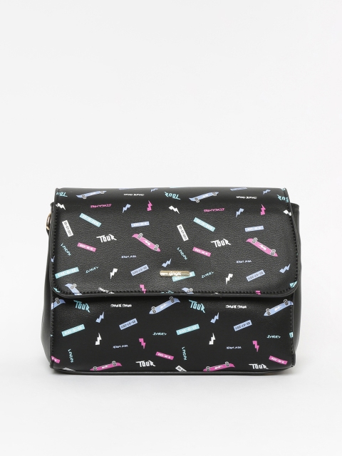 

Ginger by Lifestyle Black Printed Sling Bag