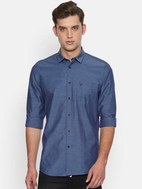

Allen Solly Men Blue Slim Fit Printed Casual Shirt