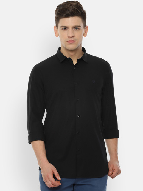 

Allen Solly Men Black Slim Fit Solid Casual Shirt