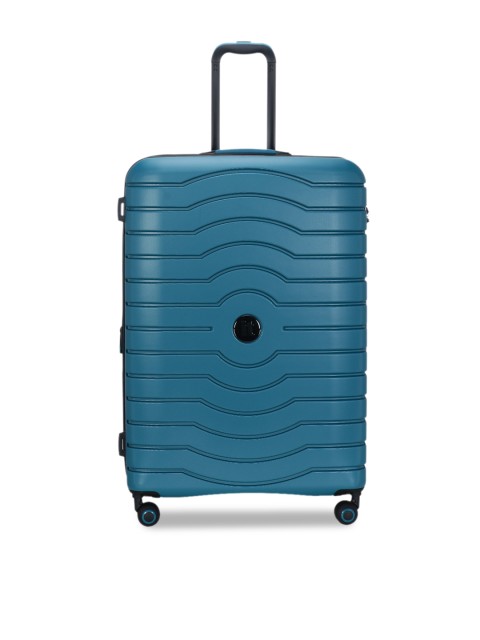 

IT luggage Unisex Blue Textured Hard-Sided 360-Degree Rotation Large Trolley Bag