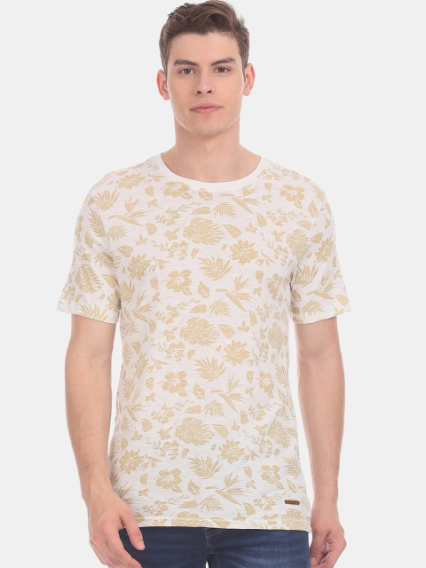 

Cherokee Men Off-White Printed Round Neck T-shirt