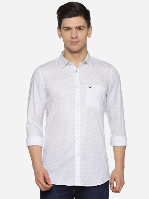 

Allen Solly Men White Slim Fit Printed Casual Shirt