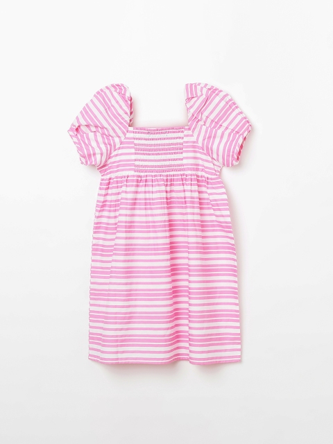 

Fame Forever by Lifestyle Girls Pink & White Candy Striped Sheath Dress