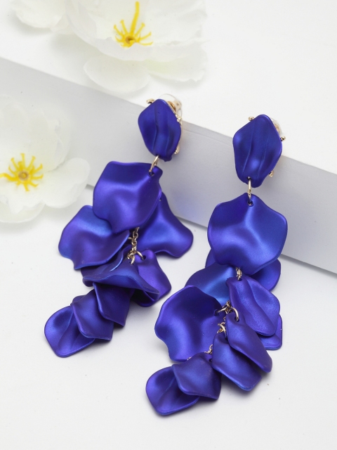 

AVANT-GARDE PARIS Gold-Plated & Blue Contemporary Drop Earrings
