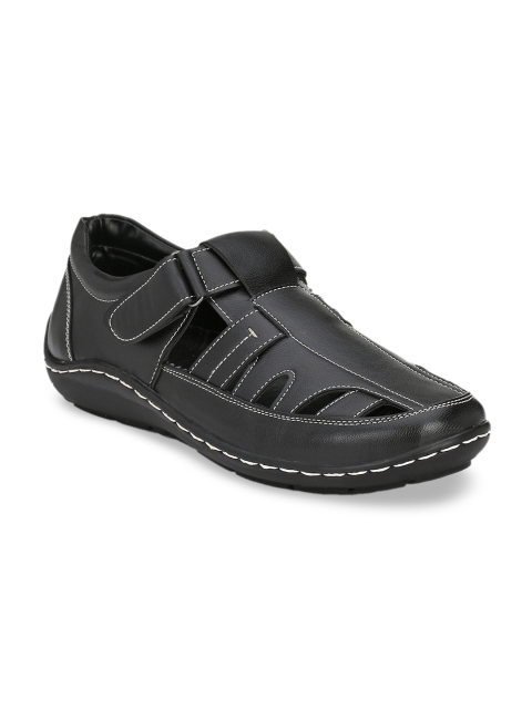 

Sir Corbett Men Black Solid Shoe-Style Sandals