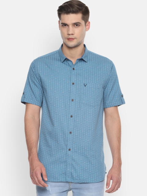 

Allen Solly Men Blue Slim Fit Printed Casual Shirt