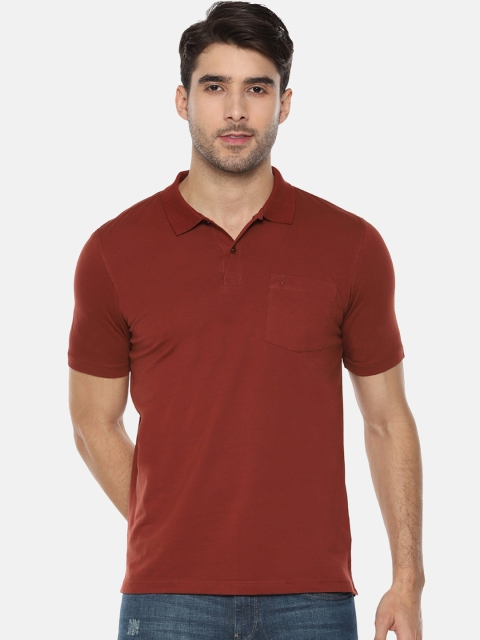 

Allen Solly Men Maroon Solid Polo Collar T-shirt