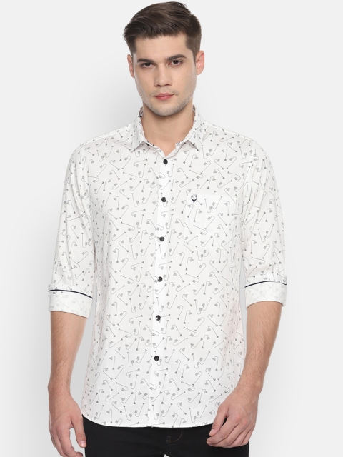 

Allen Solly Men White Slim Fit Printed Casual Shirt