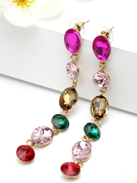 

AVANT-GARDE PARIS Multicoloured Geometric Drop Earrings, Multi