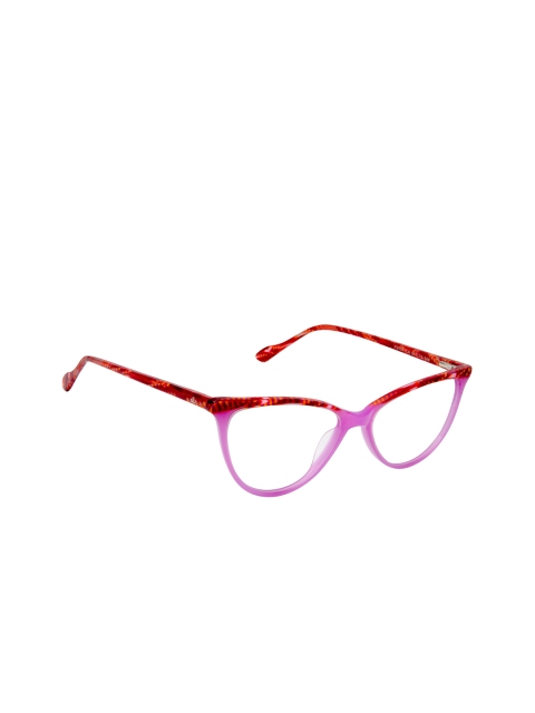 

David Blake Unisex Purple Colourblocked Full Rim Cateye Frames NEWDB1834