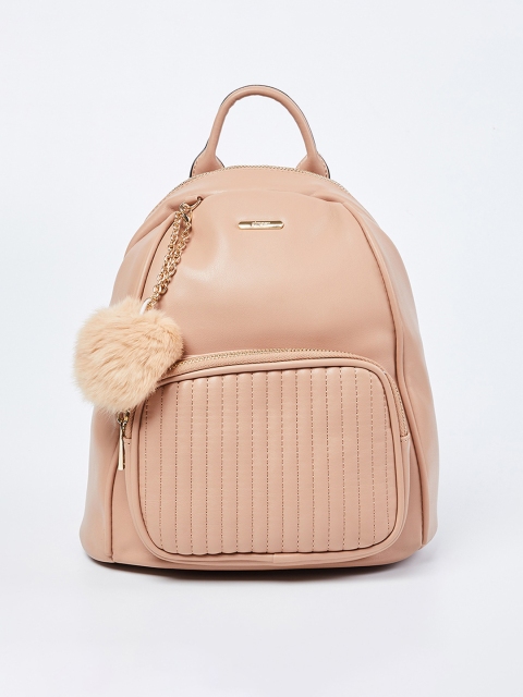 

Ginger by Lifestyle Women Beige Solid Backpack