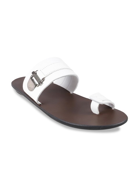 

Metro Men White Leather One Toe Comfort Sandals