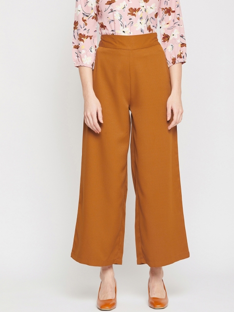 

Marie Claire Women Mustard Yellow Straight Fit Solid Culottes