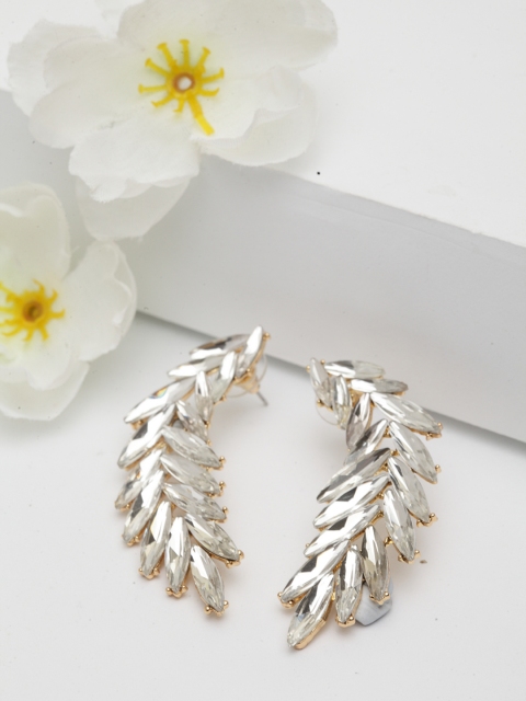 

AVANT-GARDE PARIS Gold-Plated Crystal Studded Drop Earrings