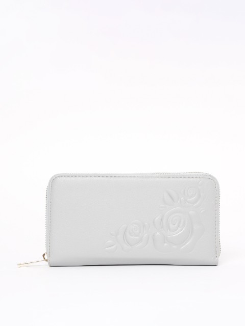 

Ginger by Lifestyle Women Grey Solid Zip Around Wallet