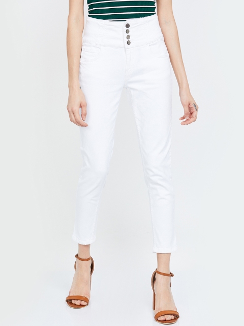 

Ginger by Lifestyle Women White Slim Fit Mid-Rise Clean Look Jeans