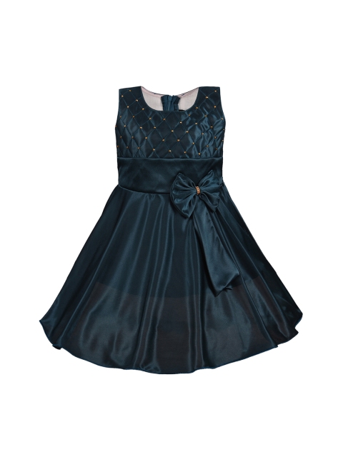 

Wish Karo Girls Teal Green Embellished Fit and Flare Dress