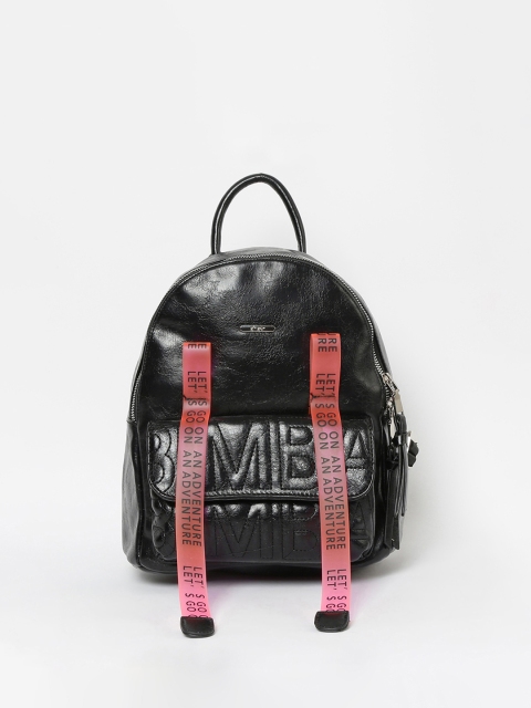 

Ginger by Lifestyle Women Black Typography Backpack