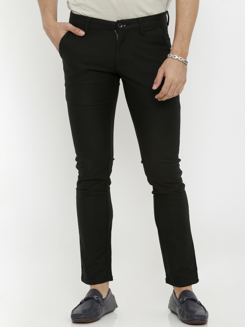 

Rex Straut Jeans Men Black Slim Fit Solid Regular Trousers