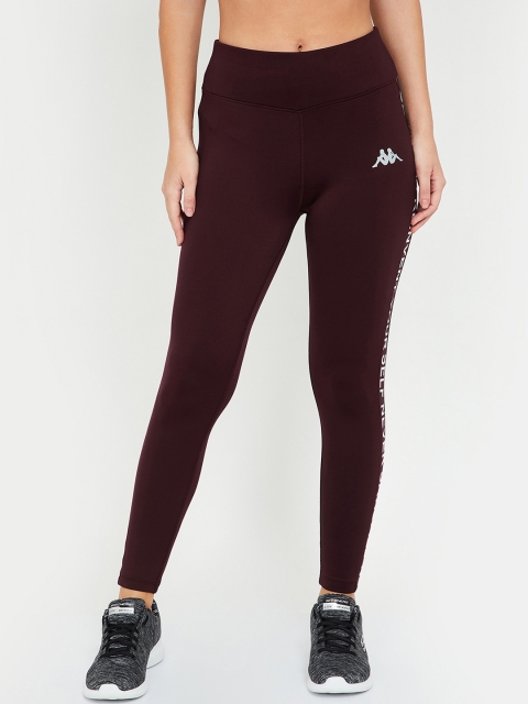 

Kappa Women Burgundy Solid Tights