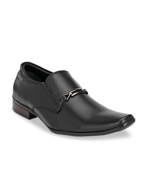 

Hitz Men Black Solid Formal Slip-Ons