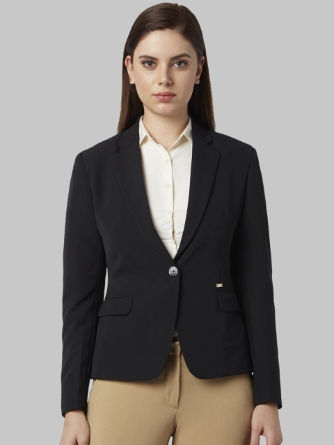 

Park Avenue Woman Women Black Solid Single-Breasted Blazer