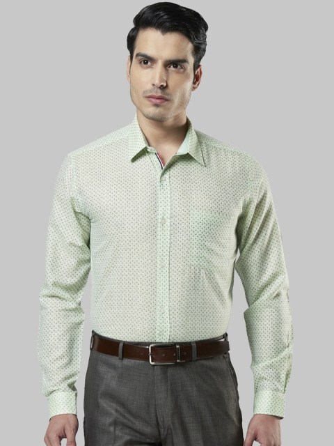 

Next Look Men Green Slim Fit Printed Formal Shirt
