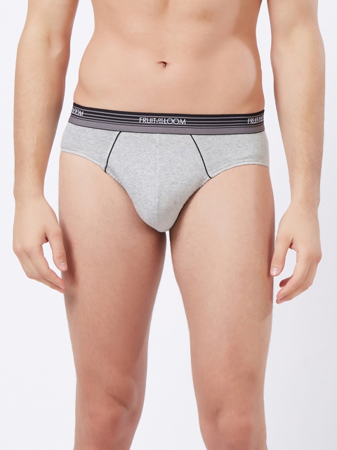 

Fruit of the loom Men Grey Solid Hip Briefs MHB05-A1S2