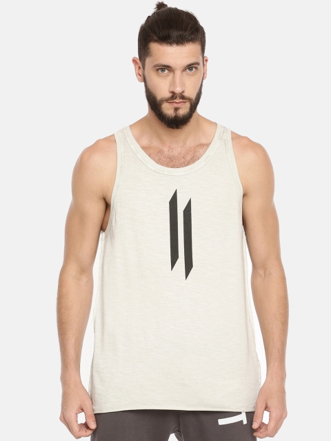 

ATTIITUDE Men Beige Printed Scoop Neck T-shirt