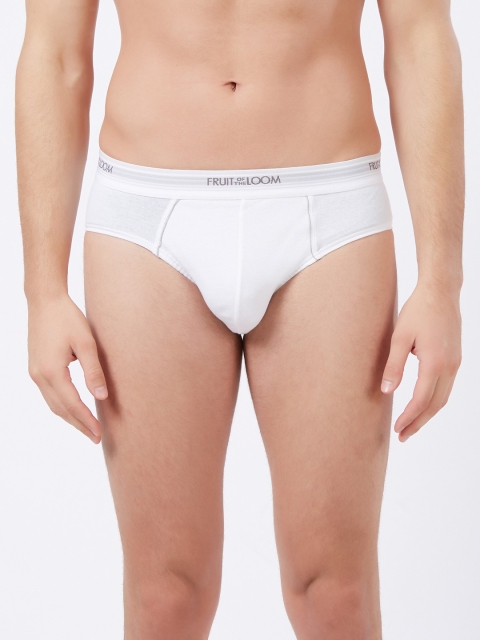 

Fruit of the loom Men White Solid Hip Briefs MHB05-A1S5