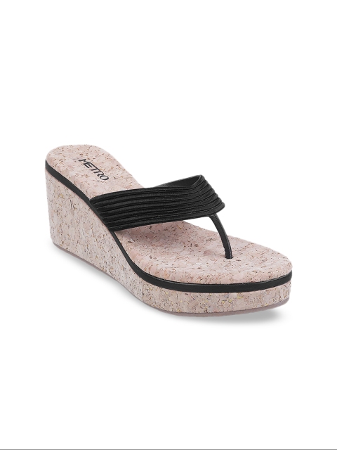 

Metro Women Black Woven Design Heels