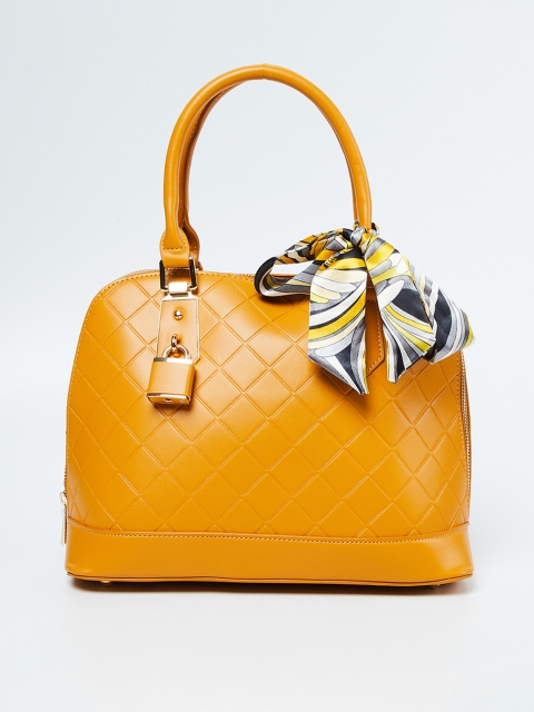 

CODE by Lifestyle Mustard Yellow Textured Handheld Bag