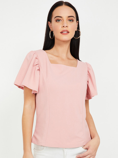 

Bossini Women Pink Solid Top